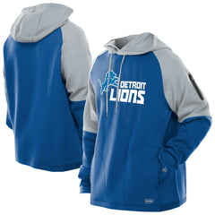 Detroit Lions New Era Combine Authentic Color Block Raglan Pullover Hoodie Blue | NFL
