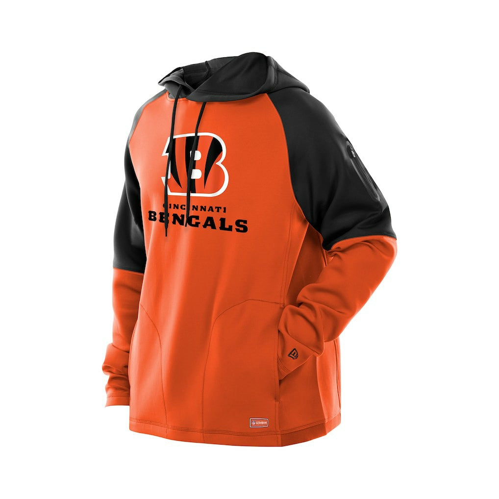 Cincinnati Bengals New Era Combine Authentic Color Block Raglan Pullover Hoodie Orange | NFL