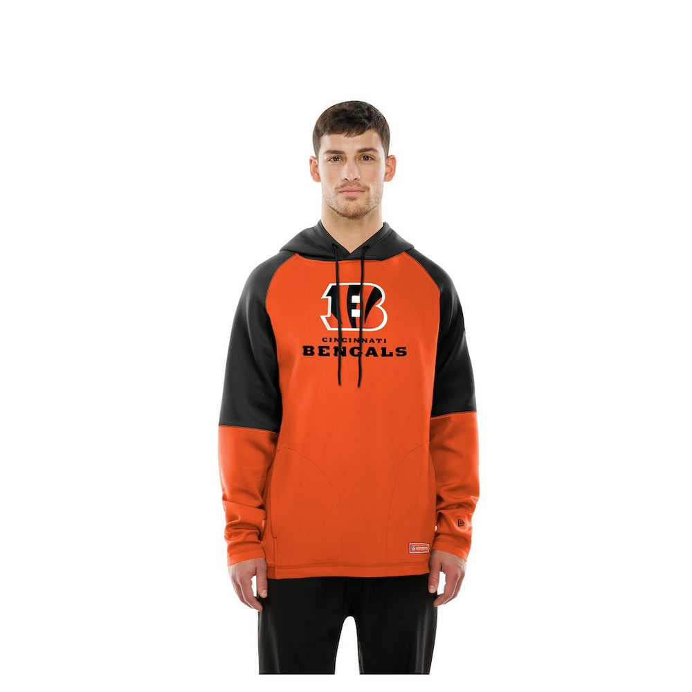 Cincinnati Bengals New Era Combine Authentic Color Block Raglan Pullover Hoodie Orange | NFL