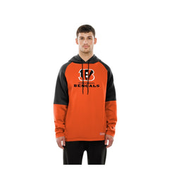 Cincinnati Bengals New Era Combine Authentic Color Block Raglan Pullover Hoodie Orange | NFL