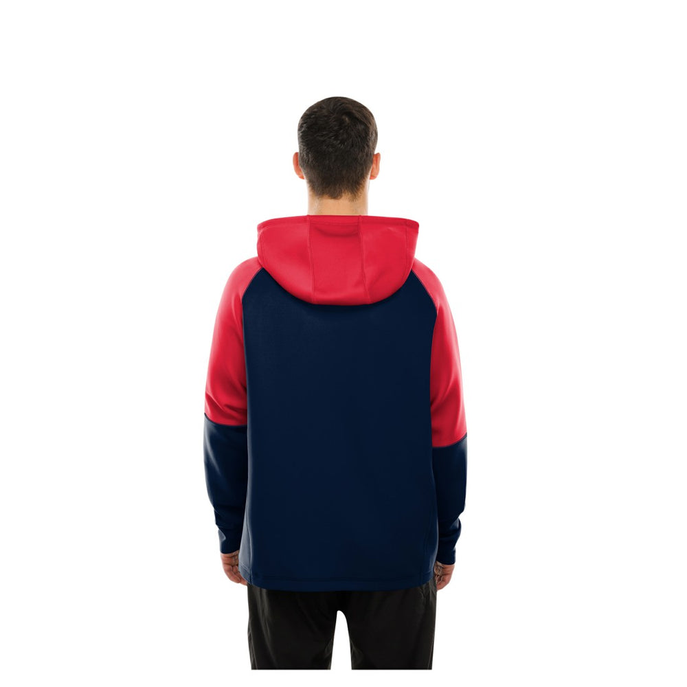 Houston Texans New Era Combine Authentic Color Block Raglan Pullover Hoodie Navy | NFL