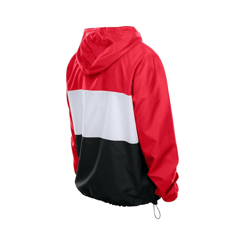 San Francisco 49ers New Era Ripstop Quarter-Zip Hooded Windbreaker Scarlet | NFL