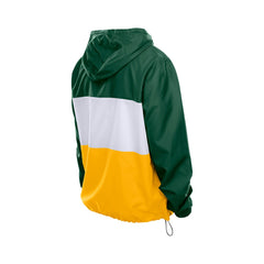 Green Bay Packers New Era Ripstop Quarter-Zip Hooded Windbreaker Green | NFL