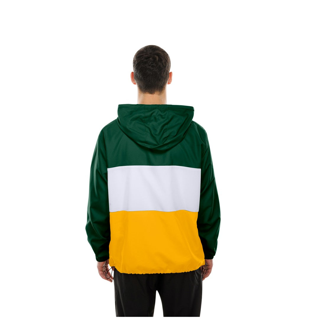 Green Bay Packers New Era Ripstop Quarter-Zip Hooded Windbreaker Green | NFL