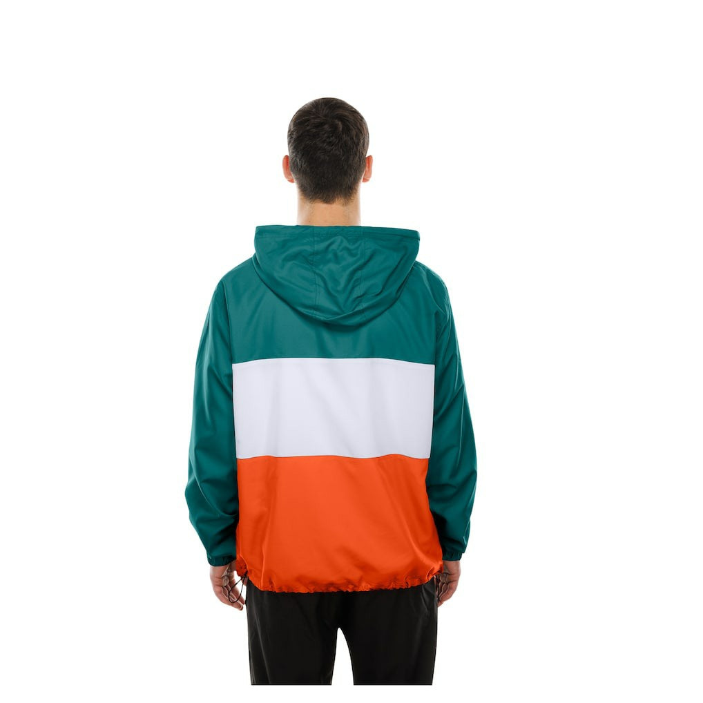 Miami Dolphins New Era Ripstop Quarter-Zip Hooded Windbreaker Aqua | NFL