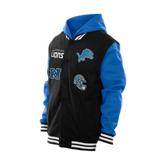 Detroit Lions New Era Full-Snap Fleece Hoodie Jacket Black | NFL