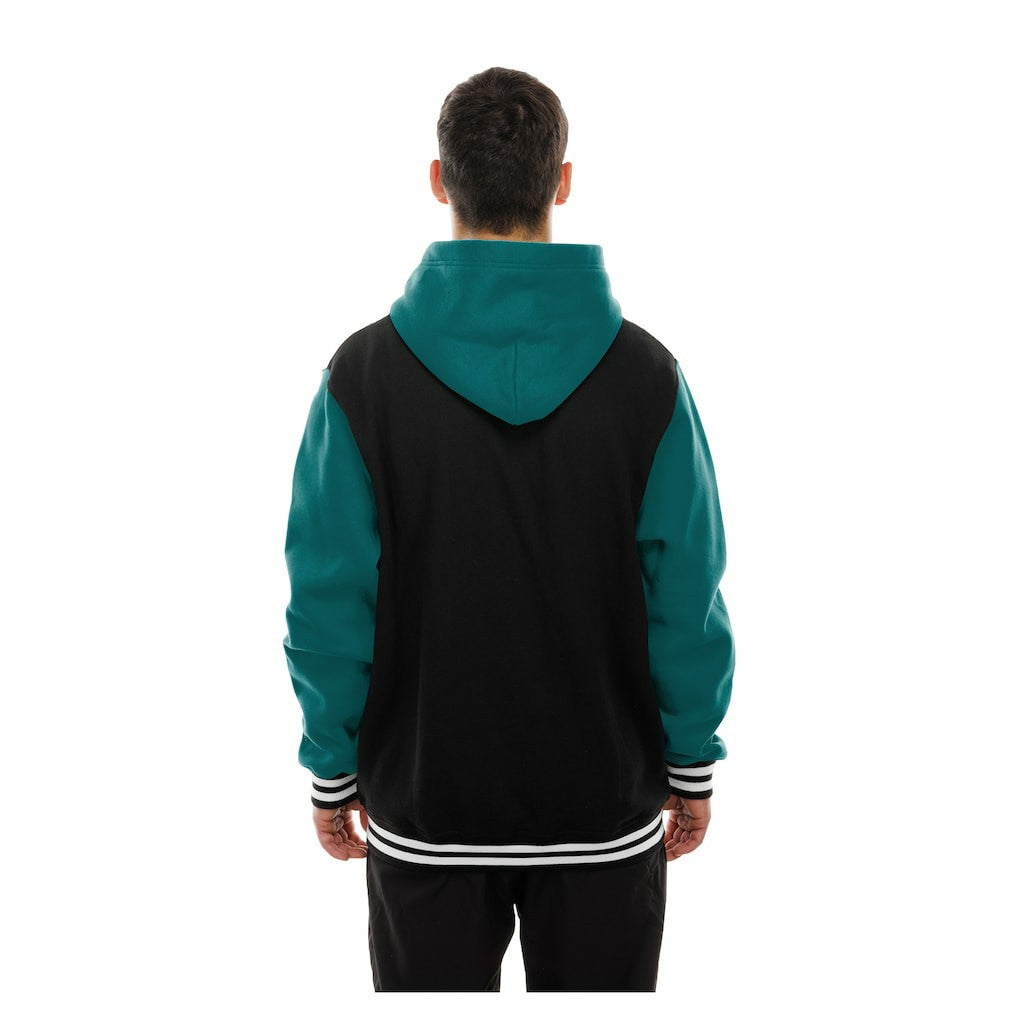 Miami Dolphins New Era Full-Snap Fleece Hoodie Jacket Black | NFL