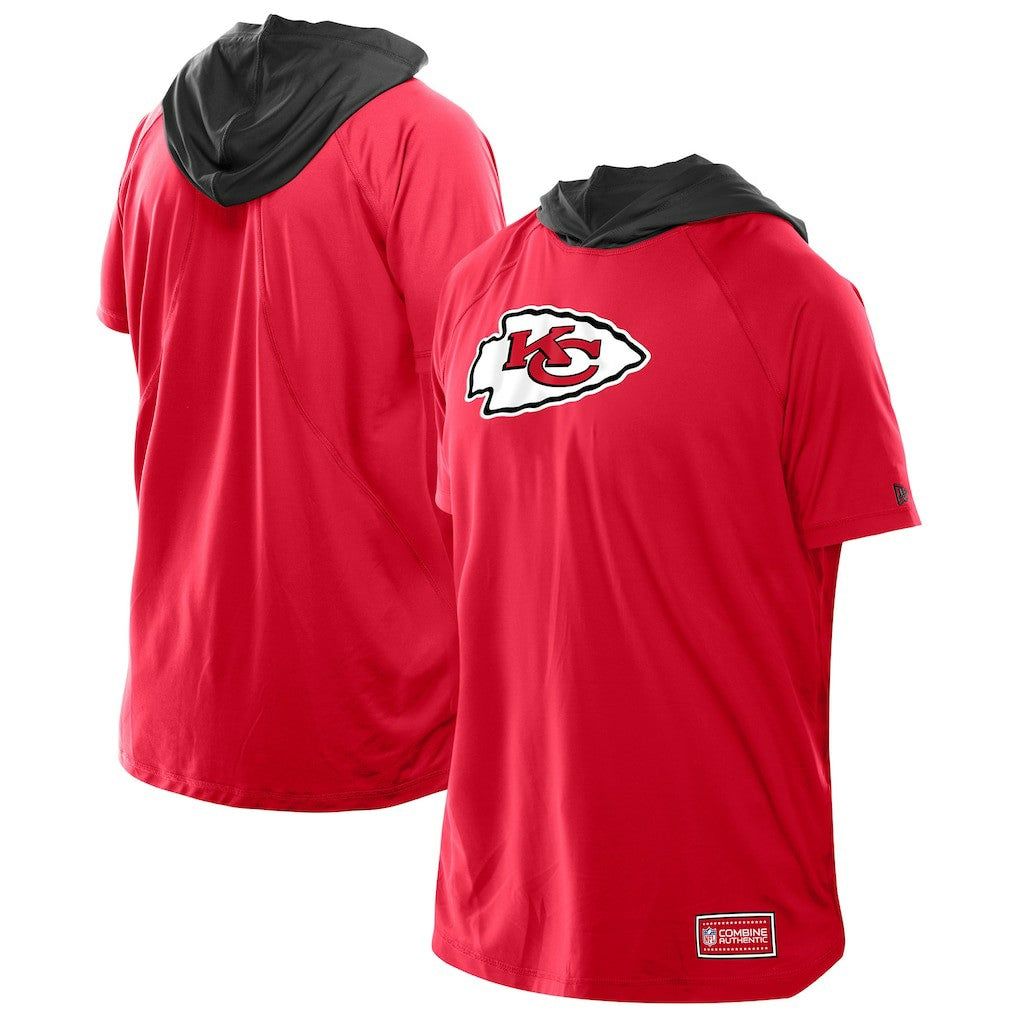 Kansas City Chiefs New Era Combine Authentic Hooded Raglan Short-Sleeve T-Shirt Red | NFL