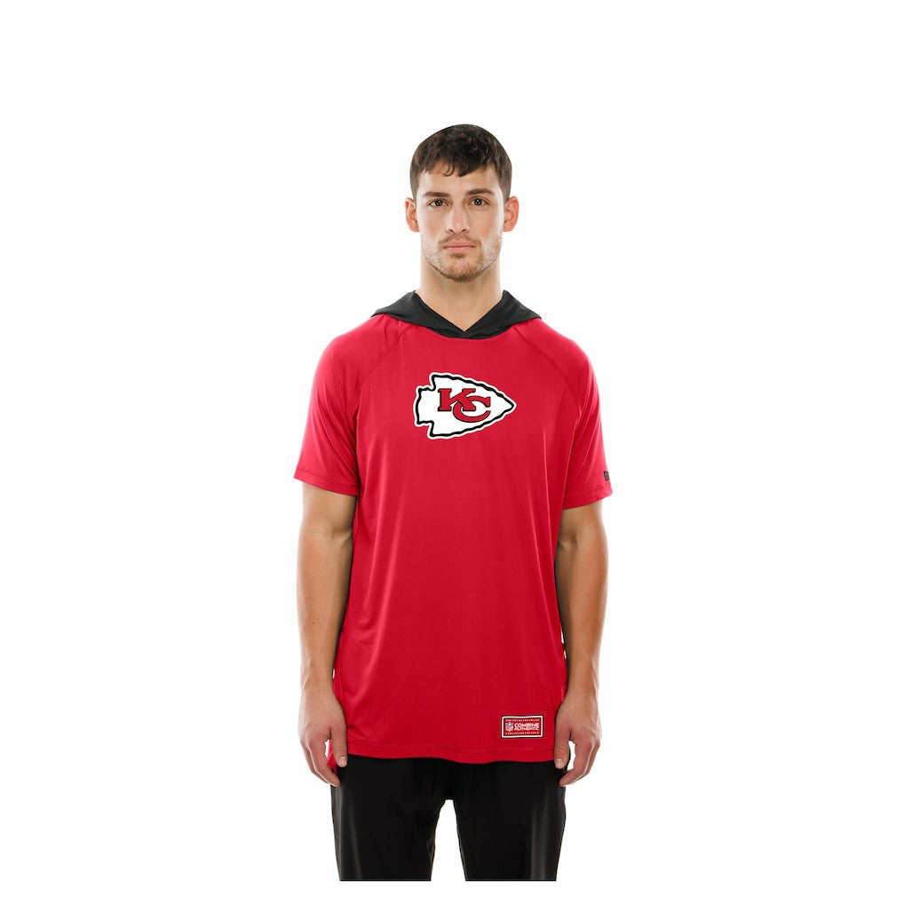 Kansas City Chiefs New Era Combine Authentic Hooded Raglan Short-Sleeve T-Shirt Red | NFL