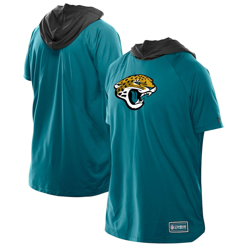 Jacksonville Jaguars New Era Combine Authentic Hooded Raglan Short-Sleeve T-Shirt Teal | NFL