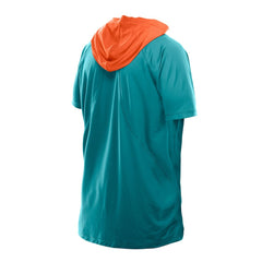 Miami Dolphins New Era Combine Authentic Hooded Raglan Short-Sleeve T-Shirt Aqua | NFL