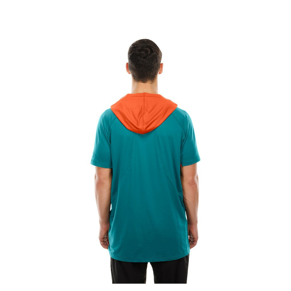 Miami Dolphins New Era Combine Authentic Hooded Raglan Short-Sleeve T-Shirt Aqua | NFL