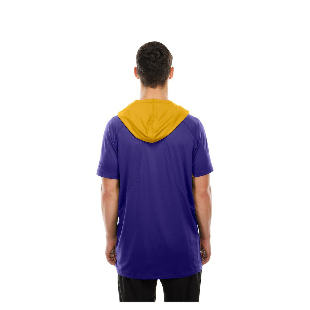 Minnesota Vikings New Era Combine Authentic Hooded Raglan Short-Sleeve T-Shirt Purple | NFL
