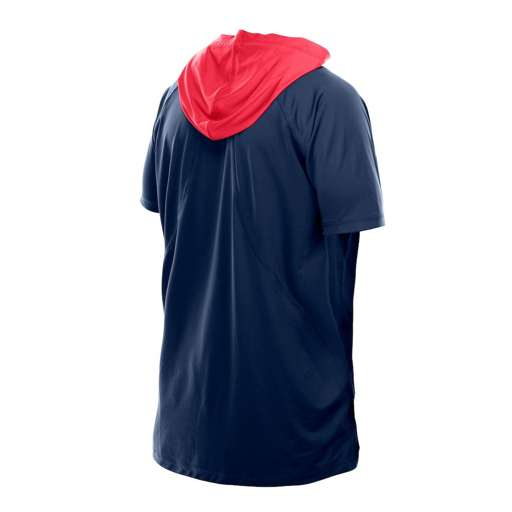 New England Patriots New Era Combine Authentic Hooded Raglan Short-Sleeve T-Shirt Navy | NFL