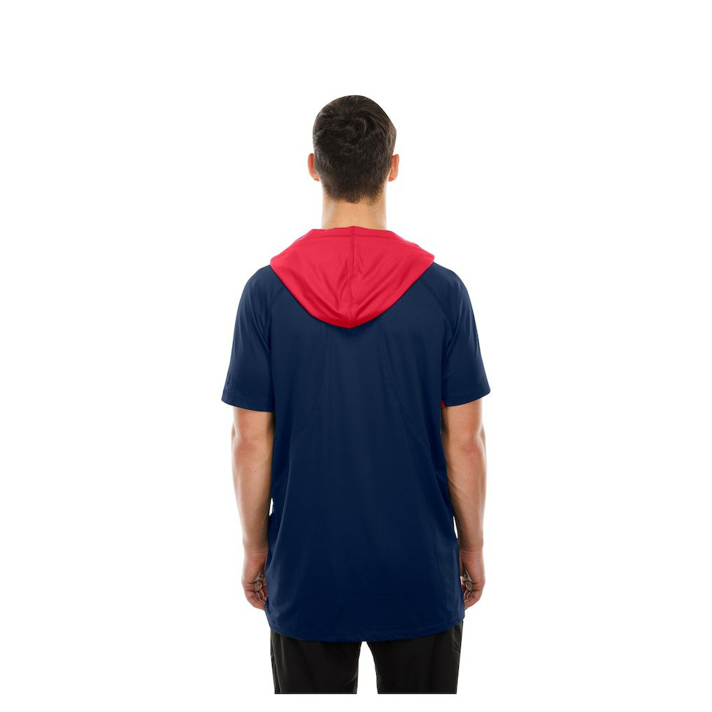 New England Patriots New Era Combine Authentic Hooded Raglan Short-Sleeve T-Shirt Navy | NFL