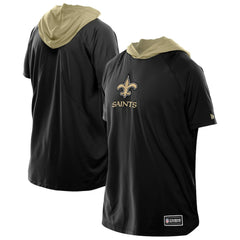 New Orleans Saints New Era Combine Authentic Hooded Raglan Short-Sleeve T-Shirt Black | NFL