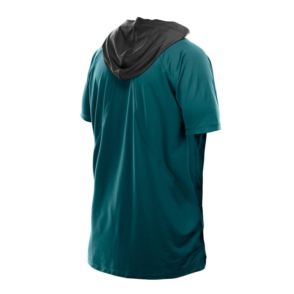 Philadelphia Eagles New Era Combine Authentic Hooded Raglan Short-Sleeve T-Shirt Midnight Green | NFL