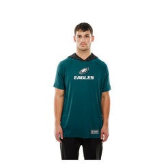 Philadelphia Eagles New Era Combine Authentic Hooded Raglan Short-Sleeve T-Shirt Midnight Green | NFL
