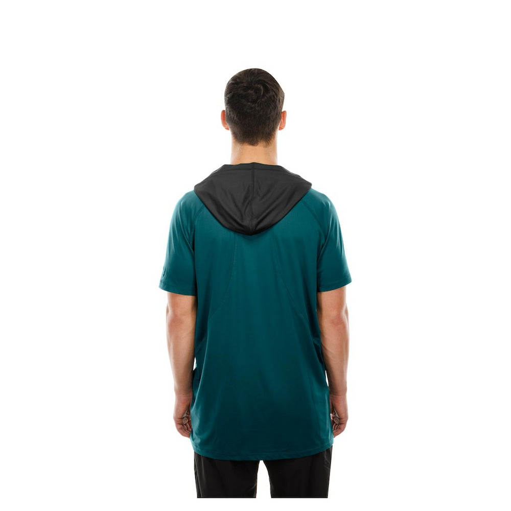 Philadelphia Eagles New Era Combine Authentic Hooded Raglan Short-Sleeve T-Shirt Midnight Green | NFL