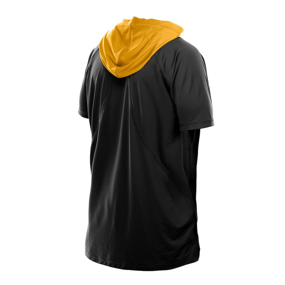 Pittsburgh Steelers New Era Combine Authentic Hooded Raglan Short-Sleeve T-Shirt Black | NFL
