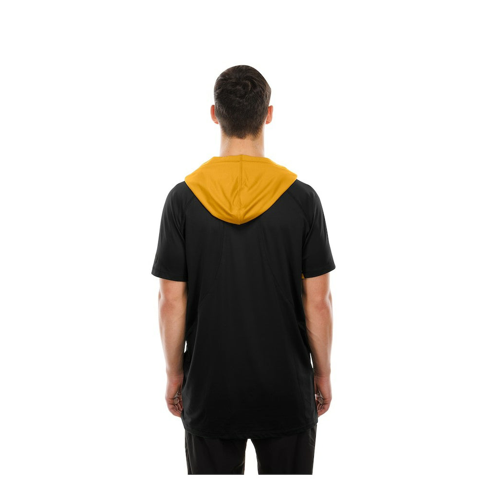 Pittsburgh Steelers New Era Combine Authentic Hooded Raglan Short-Sleeve T-Shirt Black | NFL