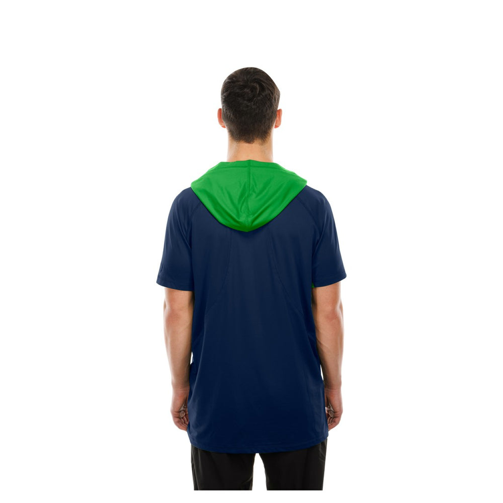 Seattle Seahawks New Era Combine Authentic Hooded Raglan Short-Sleeve T-Shirt College Navy | NFL