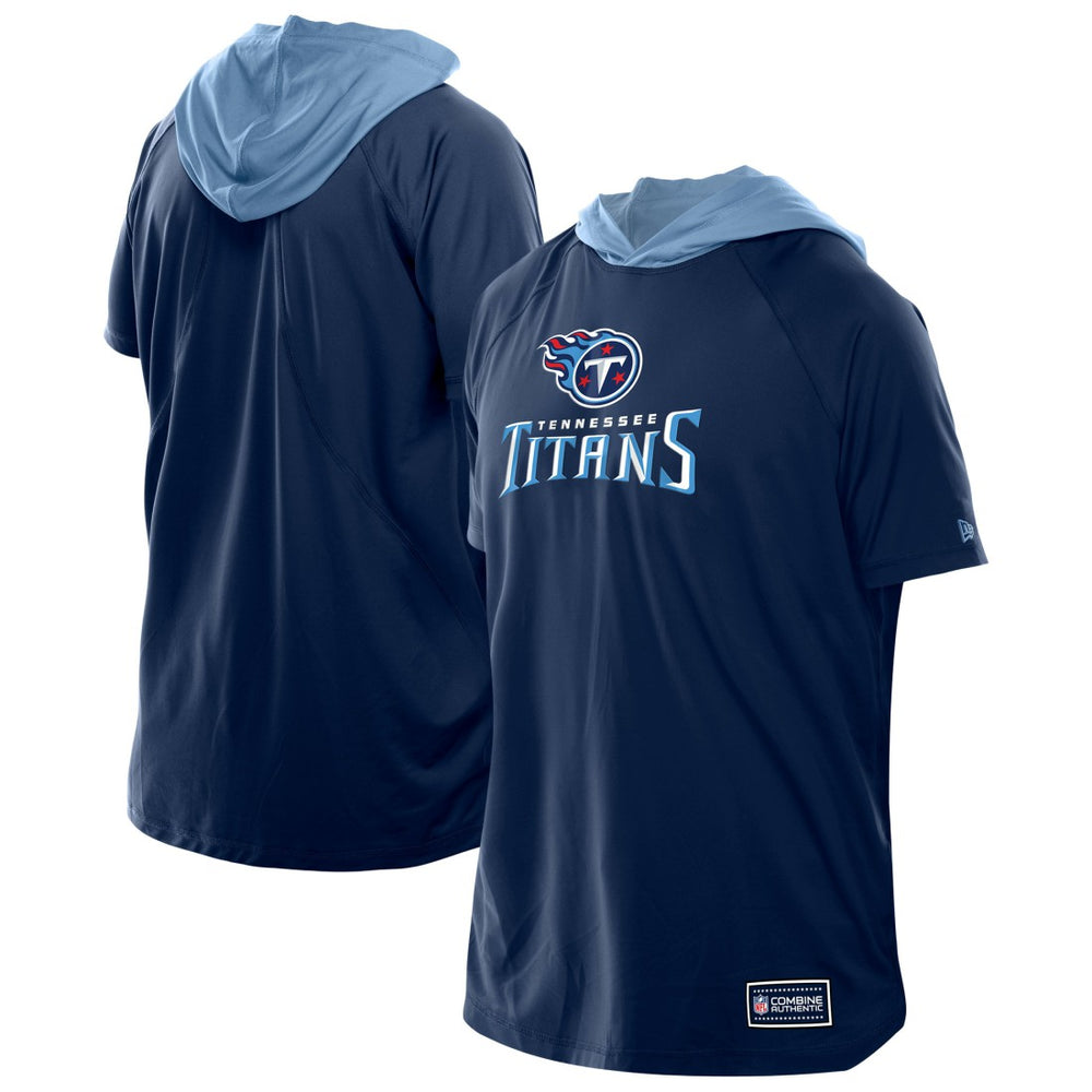 Tennessee Titans New Era Combine Authentic Hooded Raglan Short-Sleeve T-Shirt Navy | NFL