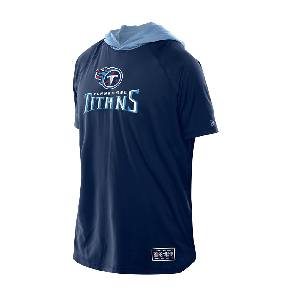 Tennessee Titans New Era Combine Authentic Hooded Raglan Short-Sleeve T-Shirt Navy | NFL