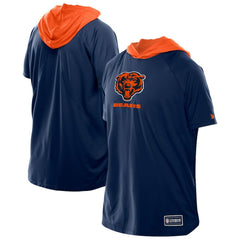 Chicago Bears New Era Combine Authentic Hooded Raglan Short-Sleeve T-Shirt Navy | NFL