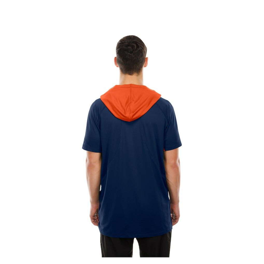 Chicago Bears New Era Combine Authentic Hooded Raglan Short-Sleeve T-Shirt Navy | NFL