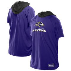 Baltimore Ravens New Era Combine Authentic Hooded Raglan Short-Sleeve T-Shirt Purple | NFL