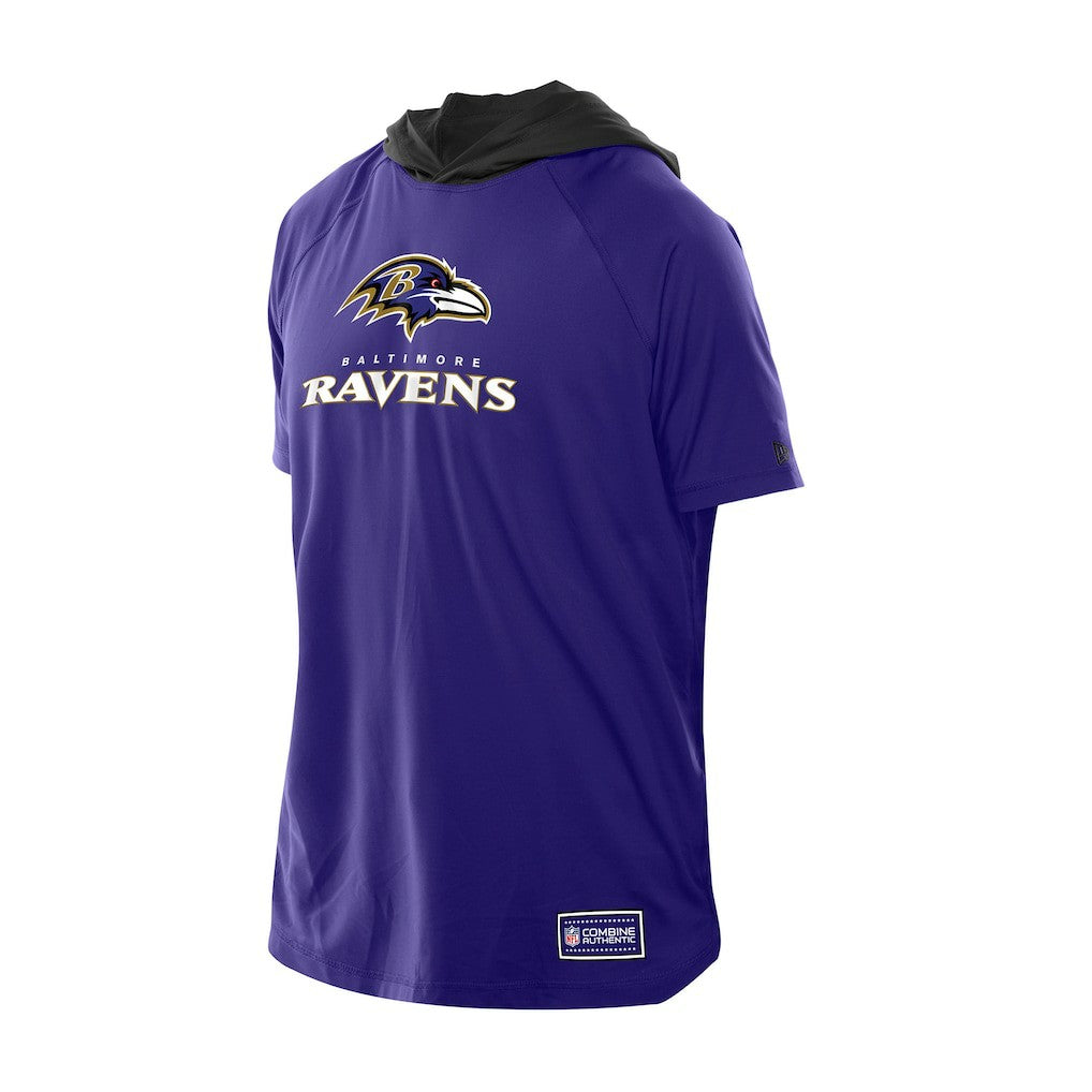Baltimore Ravens New Era Combine Authentic Hooded Raglan Short-Sleeve T-Shirt Purple | NFL