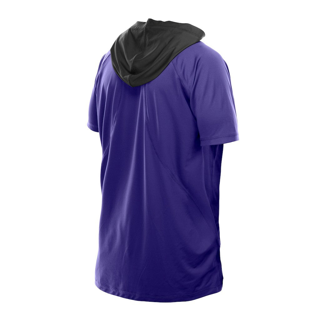 Baltimore Ravens New Era Combine Authentic Hooded Raglan Short-Sleeve T-Shirt Purple | NFL