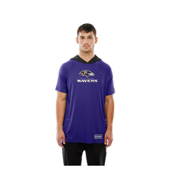 Baltimore Ravens New Era Combine Authentic Hooded Raglan Short-Sleeve T-Shirt Purple | NFL