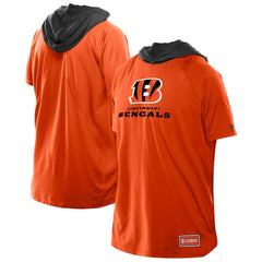 Cincinnati Bengals New Era Combine Authentic Hooded Raglan Short-Sleeve T-Shirt Orange | NFL