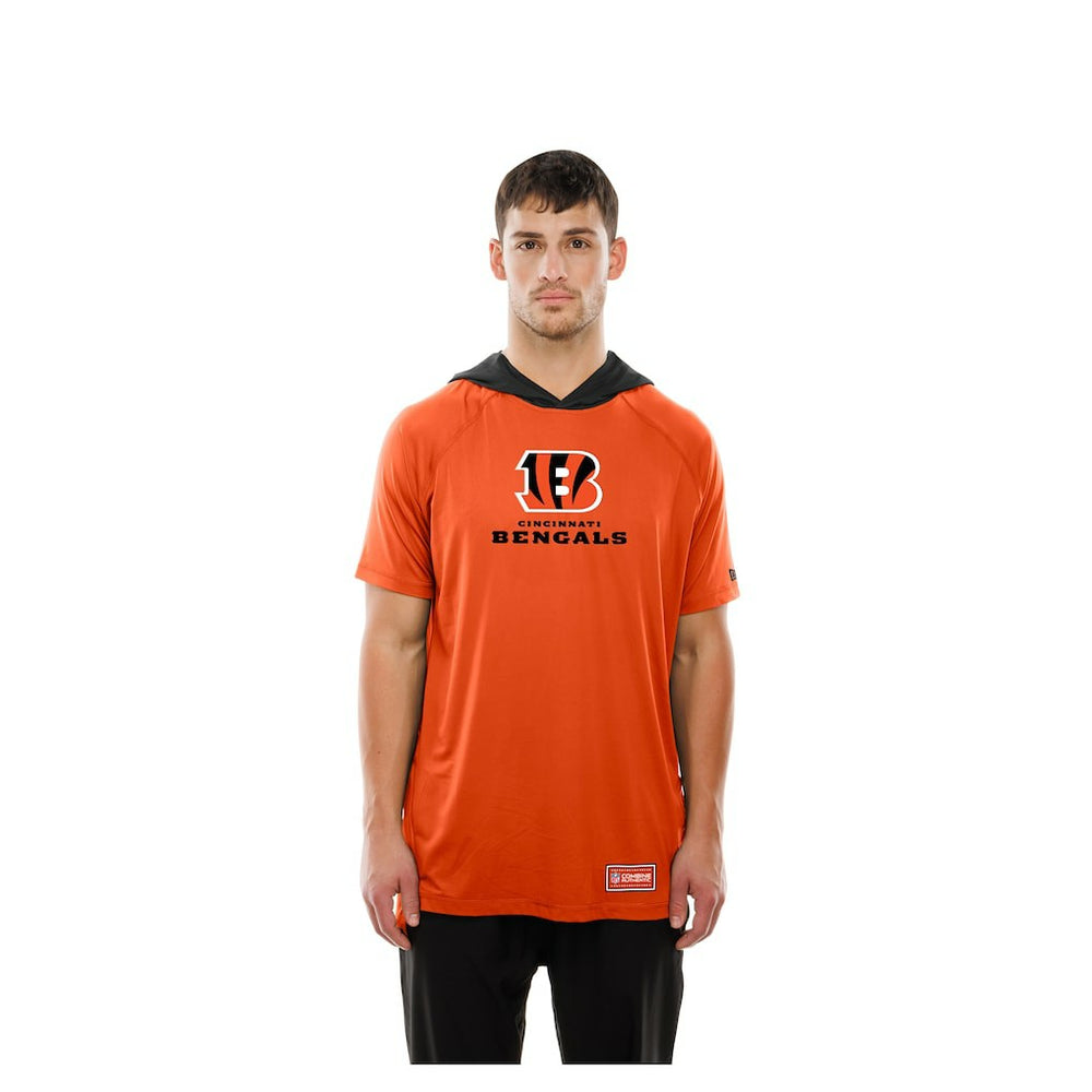 Cincinnati Bengals New Era Combine Authentic Hooded Raglan Short-Sleeve T-Shirt Orange | NFL