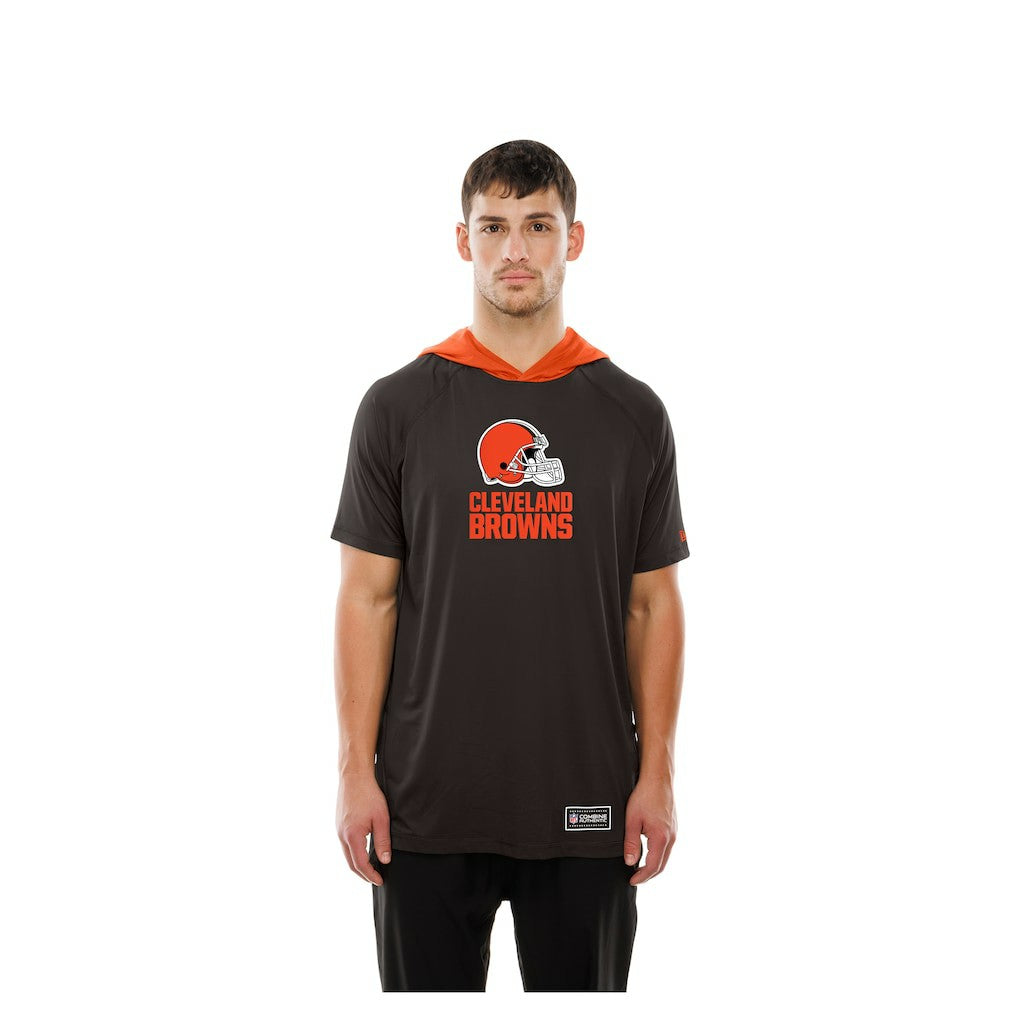 Cleveland Browns New Era Combine Authentic Hooded Raglan Short-Sleeve T-Shirt Brown | NFL