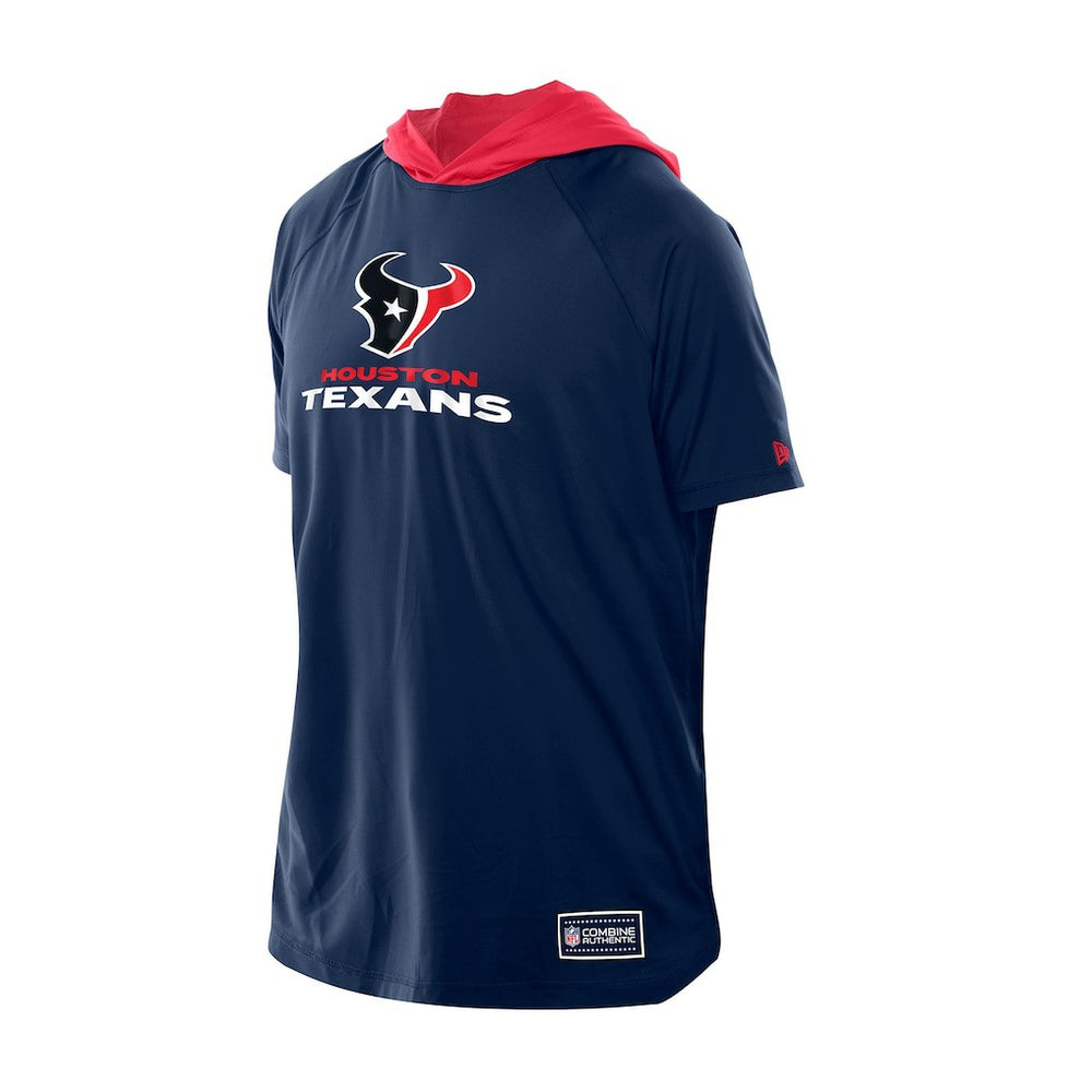 Houston Texans New Era Combine Authentic Hooded Raglan Short-Sleeve T-Shirt Navy | NFL
