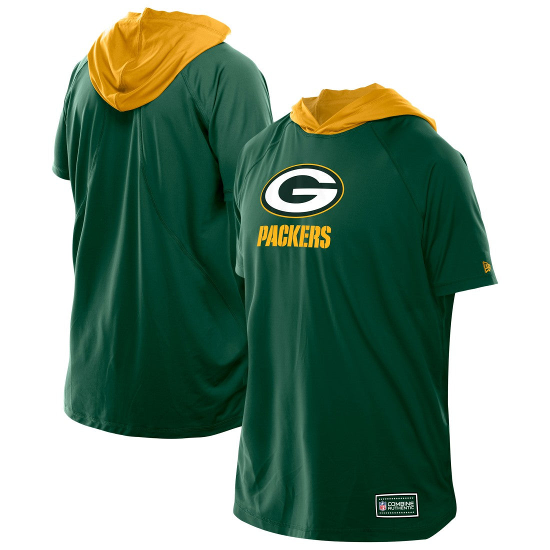 Green Bay Packers New Era Combine Authentic Hooded Raglan Short-Sleeve T-Shirt Green | NFL