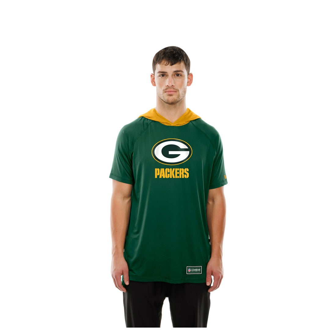 Green Bay Packers New Era Combine Authentic Hooded Raglan Short-Sleeve T-Shirt Green | NFL