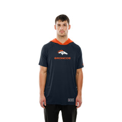 Denver Broncos New Era Combine Authentic Hooded Raglan Short-Sleeve T-Shirt Navy | NFL