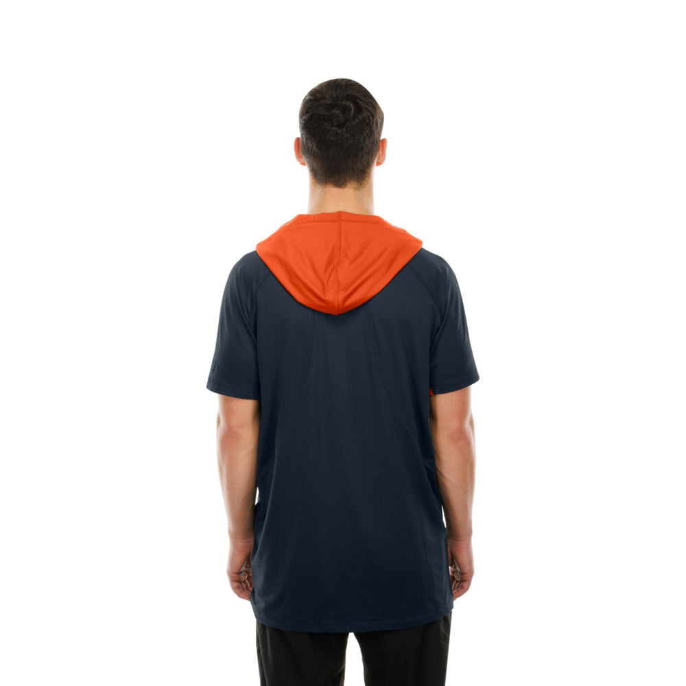 Denver Broncos New Era Combine Authentic Hooded Raglan Short-Sleeve T-Shirt Navy | NFL