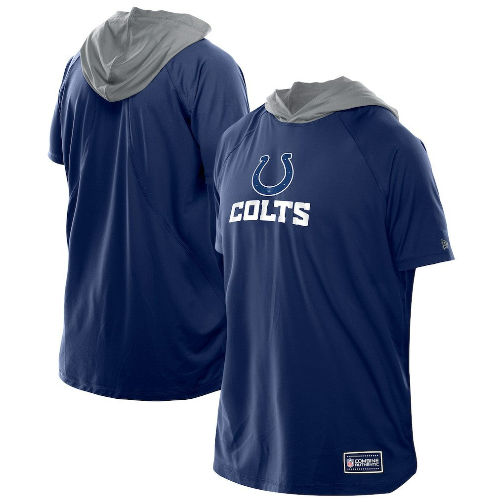 Indianapolis Colts New Era Combine Authentic Hooded Raglan Short-Sleeve T-Shirt Royal | NFL