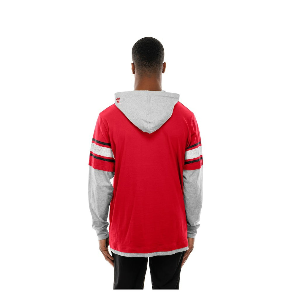 Kansas City Chiefs New Era Twofer Layered Long Sleeve Hoodie T-Shirt Red | NFL