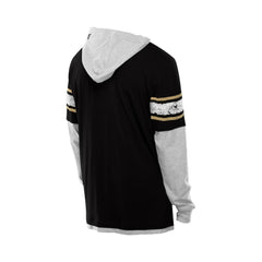 New Orleans Saints New Era Twofer Layered Long Sleeve Hoodie T-Shirt Black | NFL