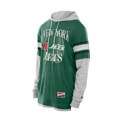 New York Jets New Era Twofer Layered Long Sleeve Hoodie T-Shirt Green | NFL