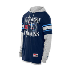 Tennessee Titans New Era Twofer Layered Long Sleeve Hoodie T-Shirt Navy | NFL
