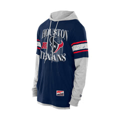 Houston Texans New Era Twofer Layered Long Sleeve Hoodie T-Shirt Navy | NFL