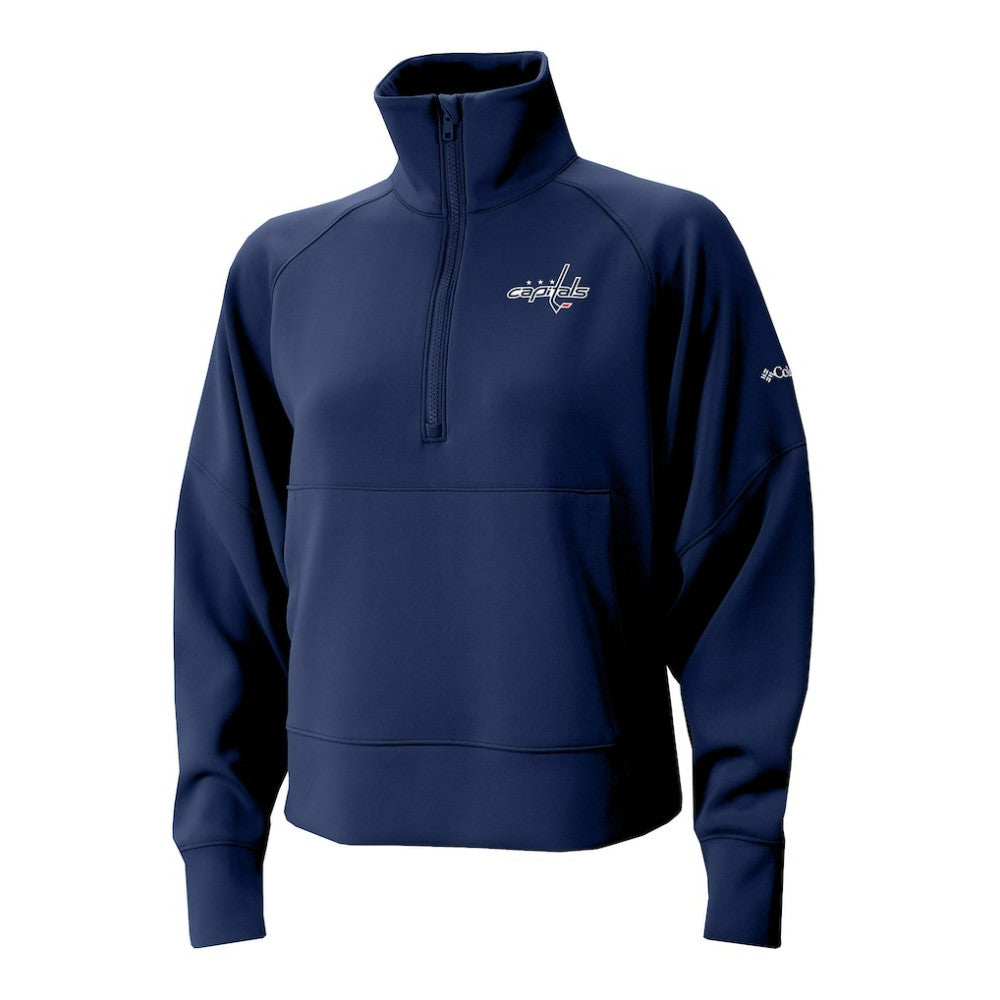 Washington Capitals Columbia Women's Wickhams Hills Raglan Omni-Wick Half-Zip Pullover - Navy - NHL