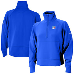 New York Rangers Columbia Women's Wickhams Hills Raglan Omni-Wick Half-Zip Pullover - Blue - NHL